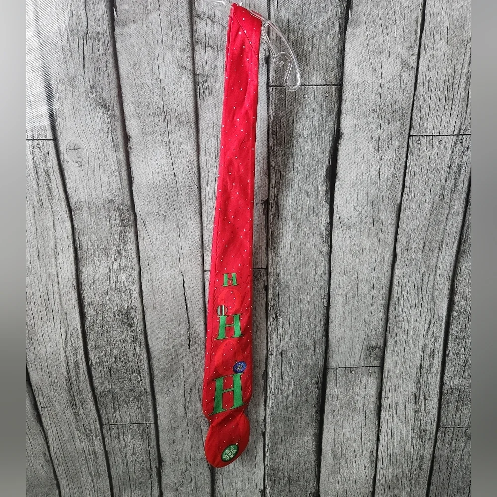Ho Ho Ho Red‎ Christmas Ornament Tie